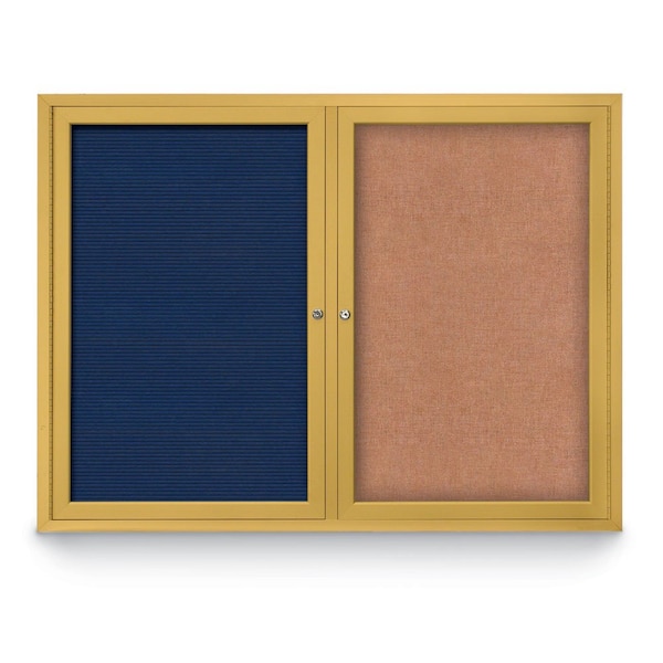 Corkboard, Cobalt/Bronze, 18" x 24"